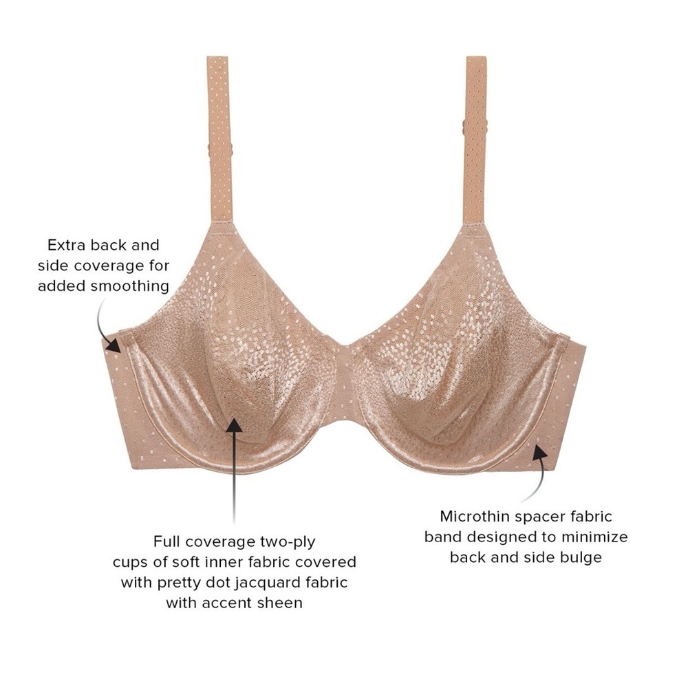 Wacoal Back Appeal® Underwire Bra Brown 32DD - Picture 2 of 7